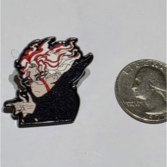 Dandadan Okarun Finger Guns Anime Enamel Pin Red Hair Supernatural Collectible - Picture 4 of 4